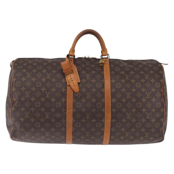 LOUIS VUITTON Monogram Keepall 60 Boston Bag M41422 LV Auth 205364V