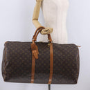 LOUIS VUITTON Monogram Keepall 60 Boston Bag M41422 LV Auth 205364V-26