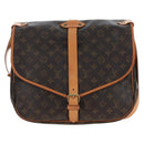 LOUIS VUITTON Monogram Saumur 35 Shoulder Bag M42254 LV Auth 205365V-13