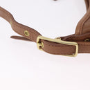 Coach Hand Bag Leather Brown Gold Auth 205368A-10