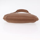 Coach Hand Bag Leather Brown Gold Auth 205368A-12