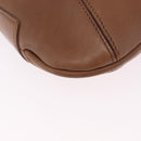 Coach Hand Bag Leather Brown Gold Auth 205368A-13