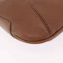 Coach Hand Bag Leather Brown Gold Auth 205368A-15