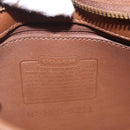 Coach Hand Bag Leather Brown Gold Auth 205368A-19