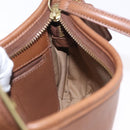 Coach Hand Bag Leather Brown Gold Auth 205368A-22