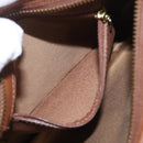 Coach Hand Bag Leather Brown Gold Auth 205368A-24