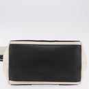 Balenciaga Navy Cabas Hand Bag Canvas White Silver 339933 Auth 205373V-11