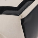 Balenciaga Navy Cabas Hand Bag Canvas White Silver 339933 Auth 205373V-13