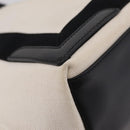 Balenciaga Navy Cabas Hand Bag Canvas White Silver 339933 Auth 205373V-15