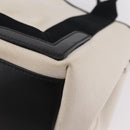 Balenciaga Navy Cabas Hand Bag Canvas White Silver 339933 Auth 205373V-16