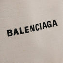 Balenciaga Navy Cabas Hand Bag Canvas White Silver 339933 Auth 205373V-17