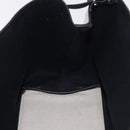 Balenciaga Navy Cabas Hand Bag Canvas White Silver 339933 Auth 205373V-21