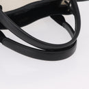 Balenciaga Navy Cabas Hand Bag Canvas White Silver 339933 Auth 205373V-9