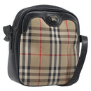 Burberrys Nova Check Shoulder Bag Canvas Beige Gold Auth 205374-1