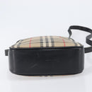 Burberrys Nova Check Shoulder Bag Canvas Beige Gold Auth 205374-5