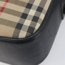 Burberrys Nova Check Shoulder Bag Canvas Beige Gold Auth 205374-15