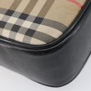 Burberrys Nova Check Shoulder Bag Canvas Beige Gold Auth 205374-18
