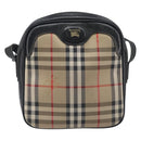 Burberrys Nova Check Shoulder Bag Canvas Beige Gold Auth 205374-13