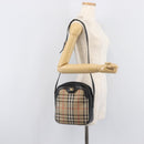 Burberrys Nova Check Shoulder Bag Canvas Beige Gold Auth 205374-24