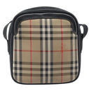 Burberrys Nova Check Shoulder Bag Canvas Beige Gold Auth 205374-2