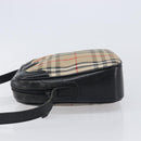 Burberrys Nova Check Shoulder Bag Canvas Beige Gold Auth 205374-4