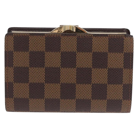 LOUIS VUITTON Ebene Porte Monnaie Billets Viennois Wallet N61664 LV Auth 205376M