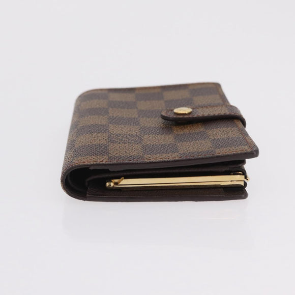 LOUIS VUITTON Ebene Porte Monnaie Billets Viennois Wallet N61664 LV Auth 205376M