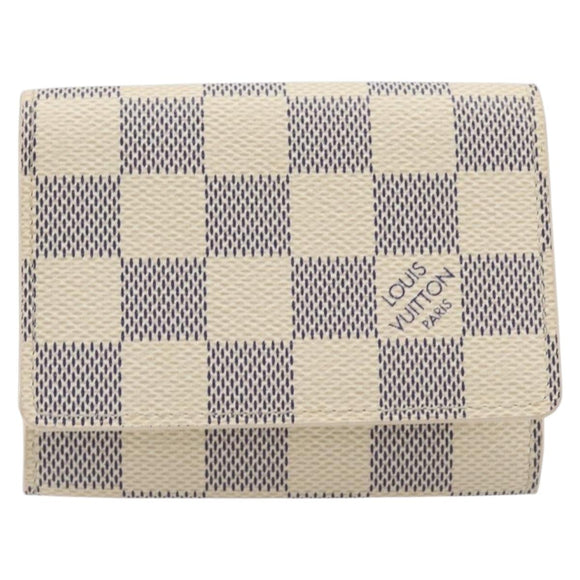 LOUIS VUITTON Damier Azur Anvelop Cult De Vuitto Case N61746 LV Auth 205377M