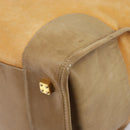 LOEWE Boston Bag Leather Beige Gold Auth 205378-11