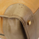 LOEWE Boston Bag Leather Beige Gold Auth 205378-14