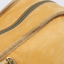 LOEWE Boston Bag Leather Beige Gold Auth 205378-18