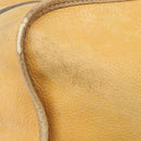 LOEWE Boston Bag Leather Beige Gold Auth 205378-20