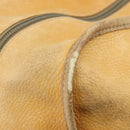 LOEWE Boston Bag Leather Beige Gold Auth 205378-21