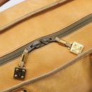 LOEWE Boston Bag Leather Beige Gold Auth 205378-23