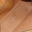 LOEWE Boston Bag Leather Beige Gold Auth 205378-25