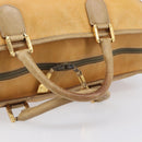 LOEWE Boston Bag Leather Beige Gold Auth 205378-8