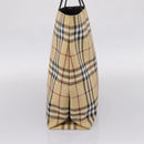 BURBERRY Nova Check Tote Bag PVC Beige Silver Auth 205379-5