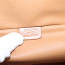 CELINE Macadam Canvas Vanity Cosmetic Pouch PVC Leather Brown Gold Auth 205380A-19