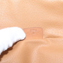 CELINE Macadam Canvas Vanity Cosmetic Pouch PVC Leather Brown Gold Auth 205380A-12