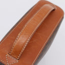 CELINE Macadam Canvas Vanity Cosmetic Pouch PVC Leather Brown Gold Auth 205380A-7