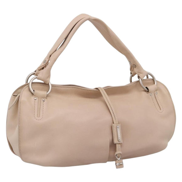 CELINE Bitter Sweet Hand Bag Leather Ivory Auth 205386
