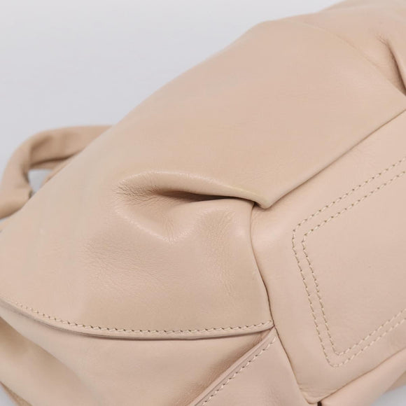 CELINE Bitter Sweet Hand Bag Leather Ivory Auth 205386