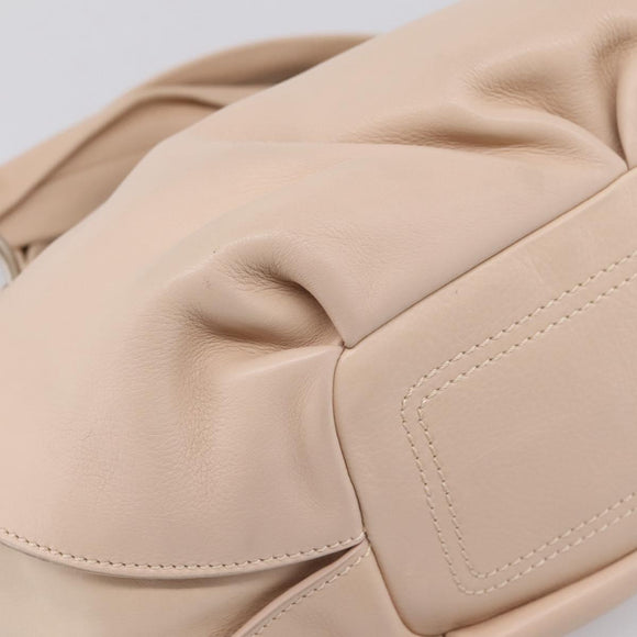CELINE Bitter Sweet Hand Bag Leather Ivory Auth 205386