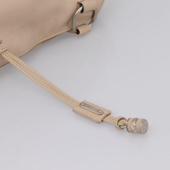 CELINE Bitter Sweet Hand Bag Leather Ivory Auth 205386