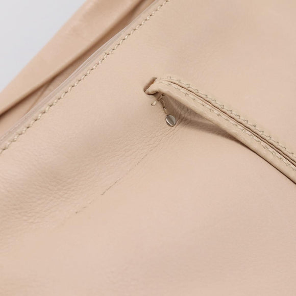 CELINE Bitter Sweet Hand Bag Leather Ivory Auth 205386