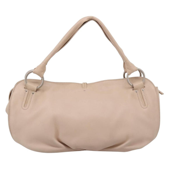 CELINE Bitter Sweet Hand Bag Leather Ivory Auth 205386
