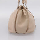 CELINE Bitter Sweet Hand Bag Leather Ivory Auth 205386-3