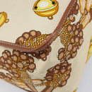 LOEWE Shoulder Bag Canvas 2way Brown White gold Auth 205388A-15