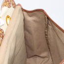 LOEWE Shoulder Bag Canvas 2way Brown White gold Auth 205388A-20