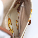 LOEWE Shoulder Bag Canvas 2way Brown White gold Auth 205388A-23